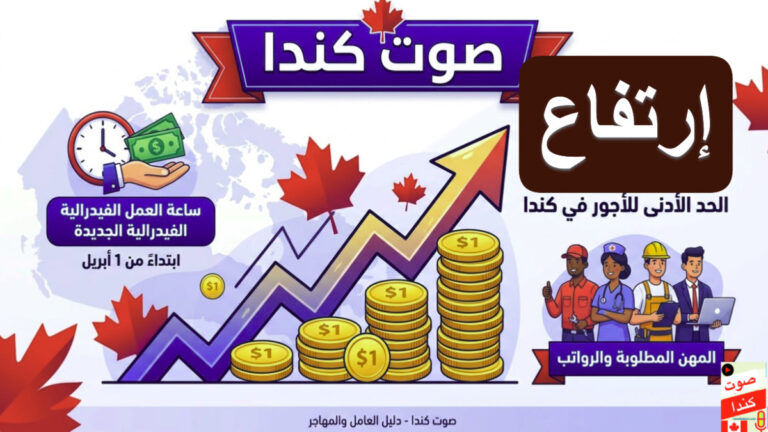 إنفوجرافيك يوضح الحد الأدنى للأجور في كندا بزيادة 18.15 دولار والمهن المطلوبة صوت كندا