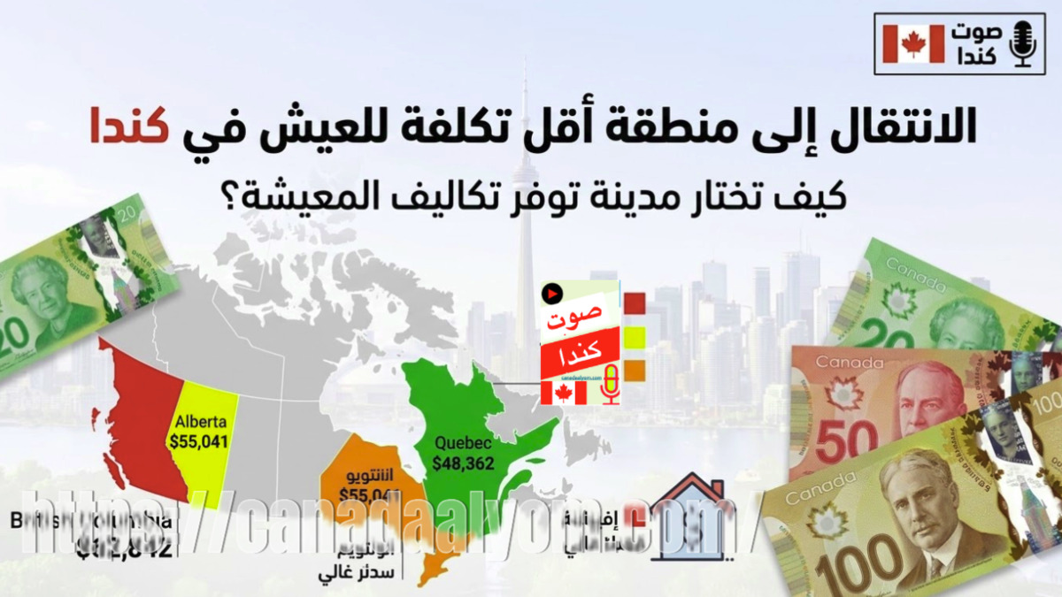 إنفوجرافيك تكاليف المعيشة في كندا وتوزيع المدن الأرخص والأغلى - صوت كندا