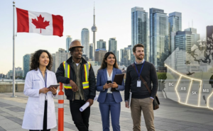 Canada Provincial Nominee Program (PNP) highlighting the best provinces for skilled immigrants, including Ontario, British Columbia, Alberta, Saskatchewan, and Manitoba.