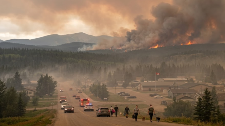 Wildfires and climate change in Canada causing smoke pollution and evacuations