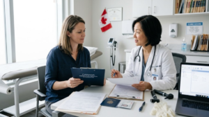 Canada Immigration Medical Exam with a doctor and immigration applicant