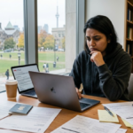 International student reviewing a Canada study permit refusal letter