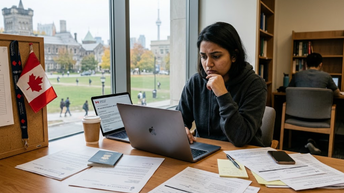 International student reviewing a Canada study permit refusal letter