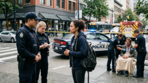 Vancouver woman Marina Pereira receives recognition for helping rescue a man set on fire and identify a suspect