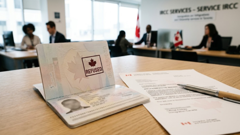 Canada visa refusal letter with Canadian passport