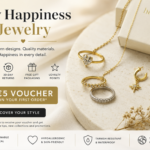 Hey Happiness jewelry featuring modern necklaces, rings and earrings