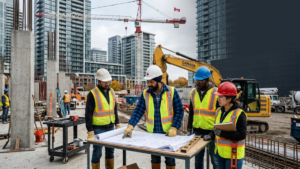 Canada construction jobs for newcomers working on a construction site