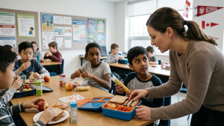 Canadian schoolchildren learning about food allergies and allergy safety
