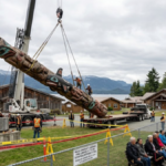 World’s tallest totem pole being removed in Alert Bay, British Columbia