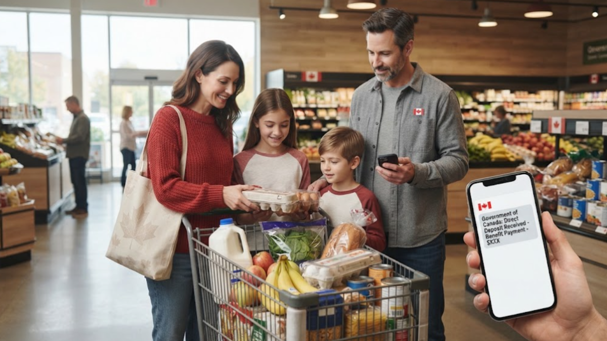 Canada Groceries and Essentials Benefit payment and grocery shopping