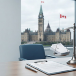 Canada’s Parliament and healthcare symbols representing changes to MAID rules