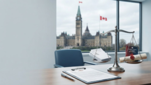 Canada’s Parliament and healthcare symbols representing changes to MAID rules